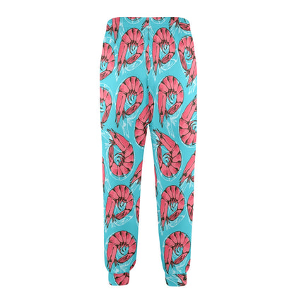 Prawn Pattern Print Design 01 Men's Casual Track Pants