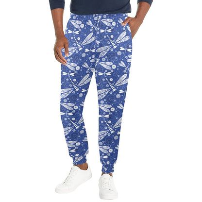Dragonfly Pattern Print Design 03 Men's Casual Track Pants