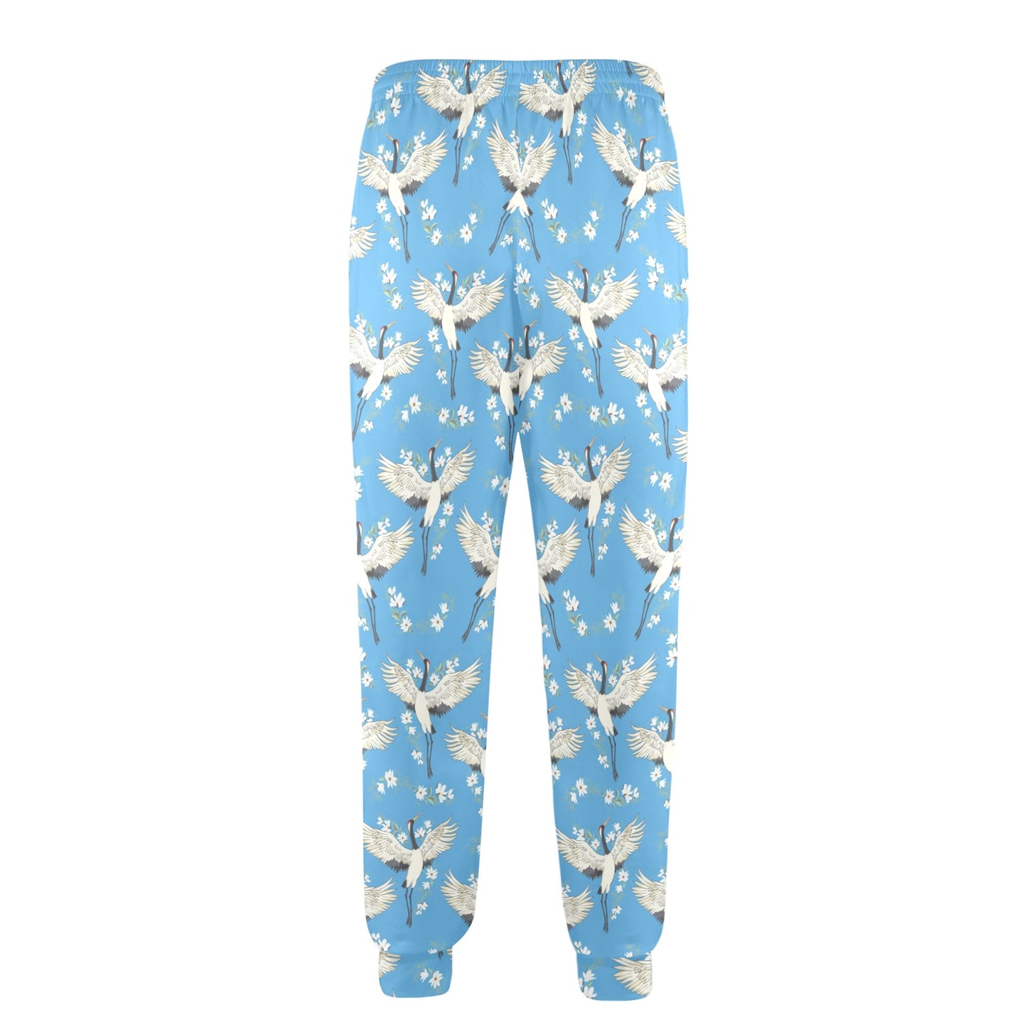 Crane Pattern Print Design 03 Men's Casual Track Pants