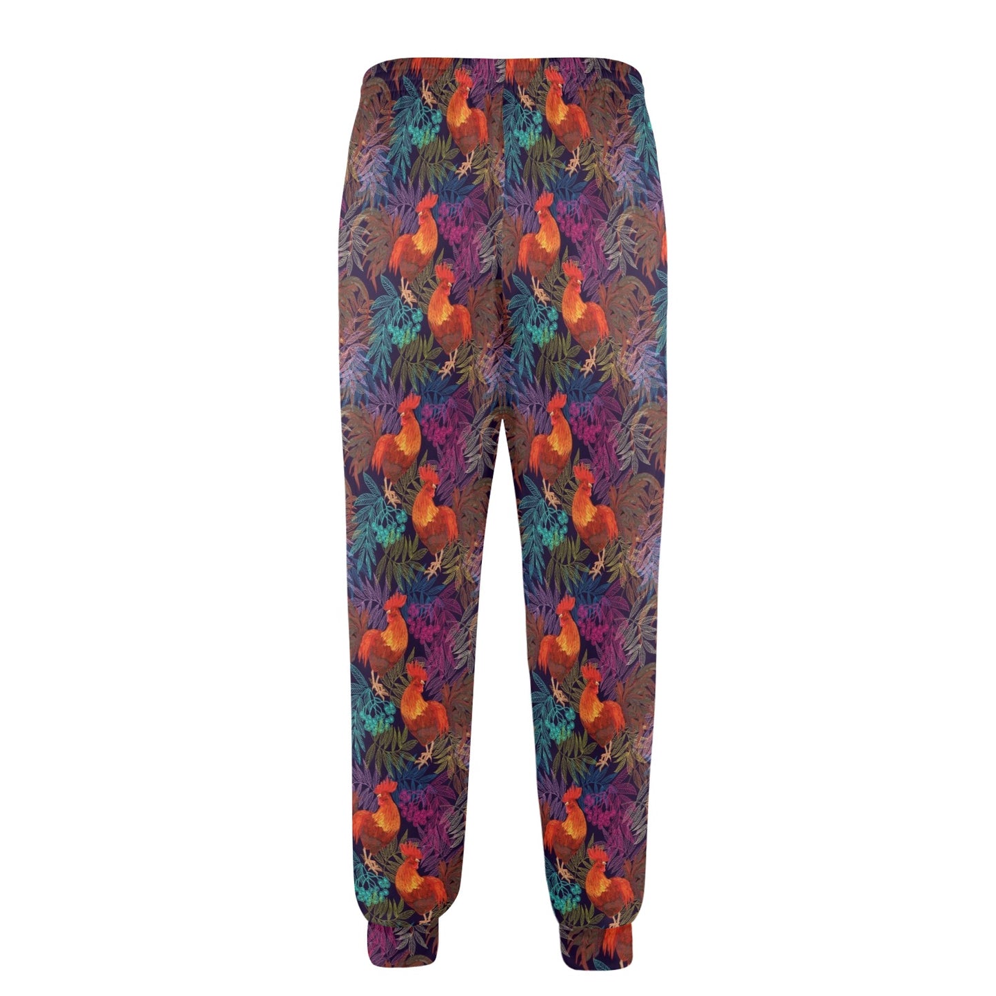 Rooster Print Style Men's Casual Track Pants