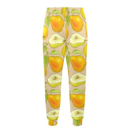Pear Pattern Print Design PE05 Men's Casual Track Pants