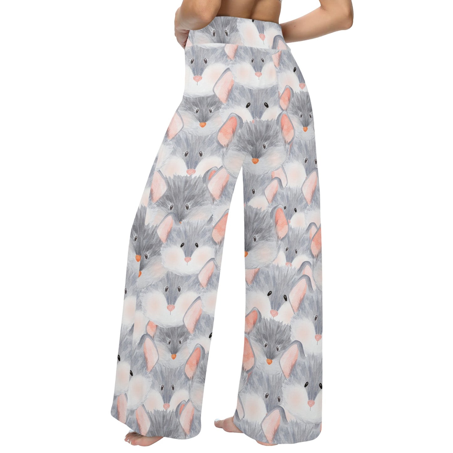 Rat Baby Pattern Print Design 02 Women's Wide Leg Lounge Pants