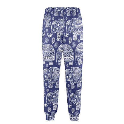 White Elephant Mandala Men's Casual Track Pants
