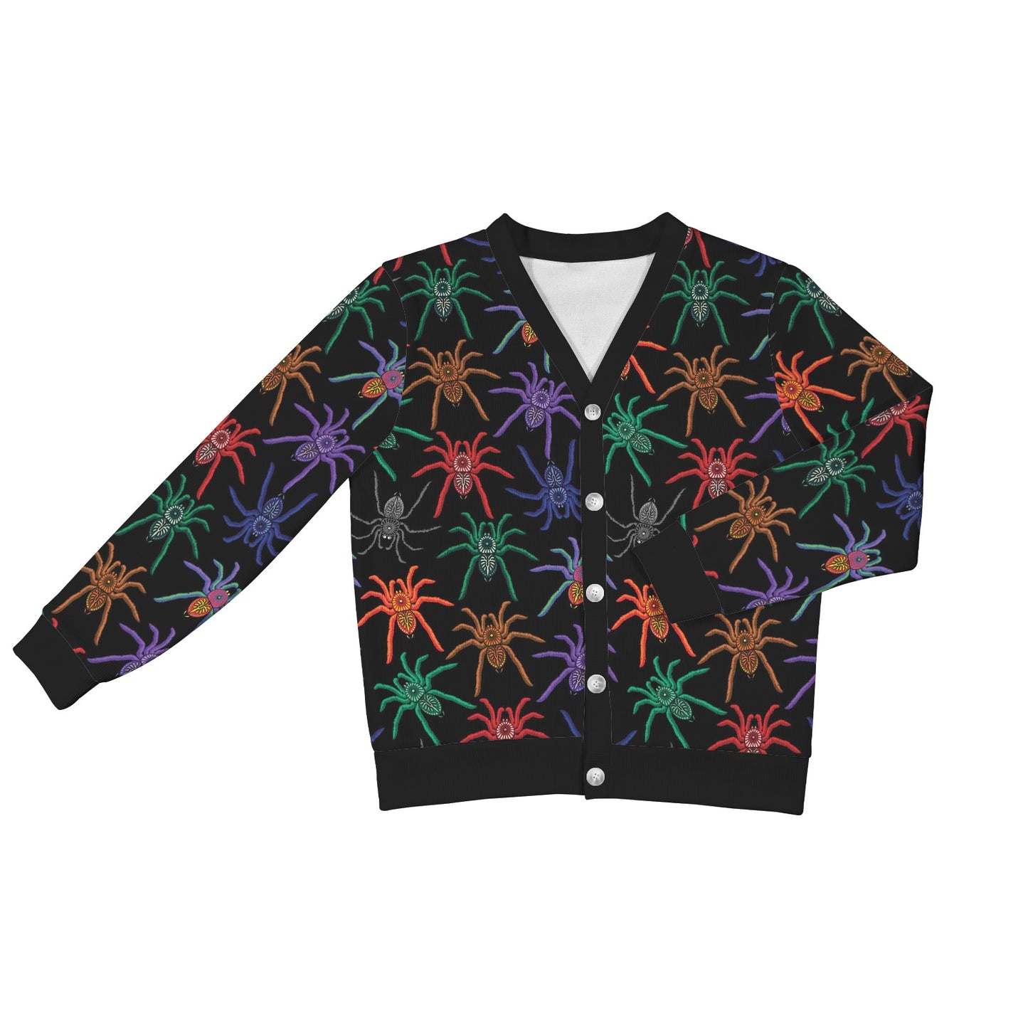 Tarantula Neon Color Pattern Print Design 03 Women's Cardigan