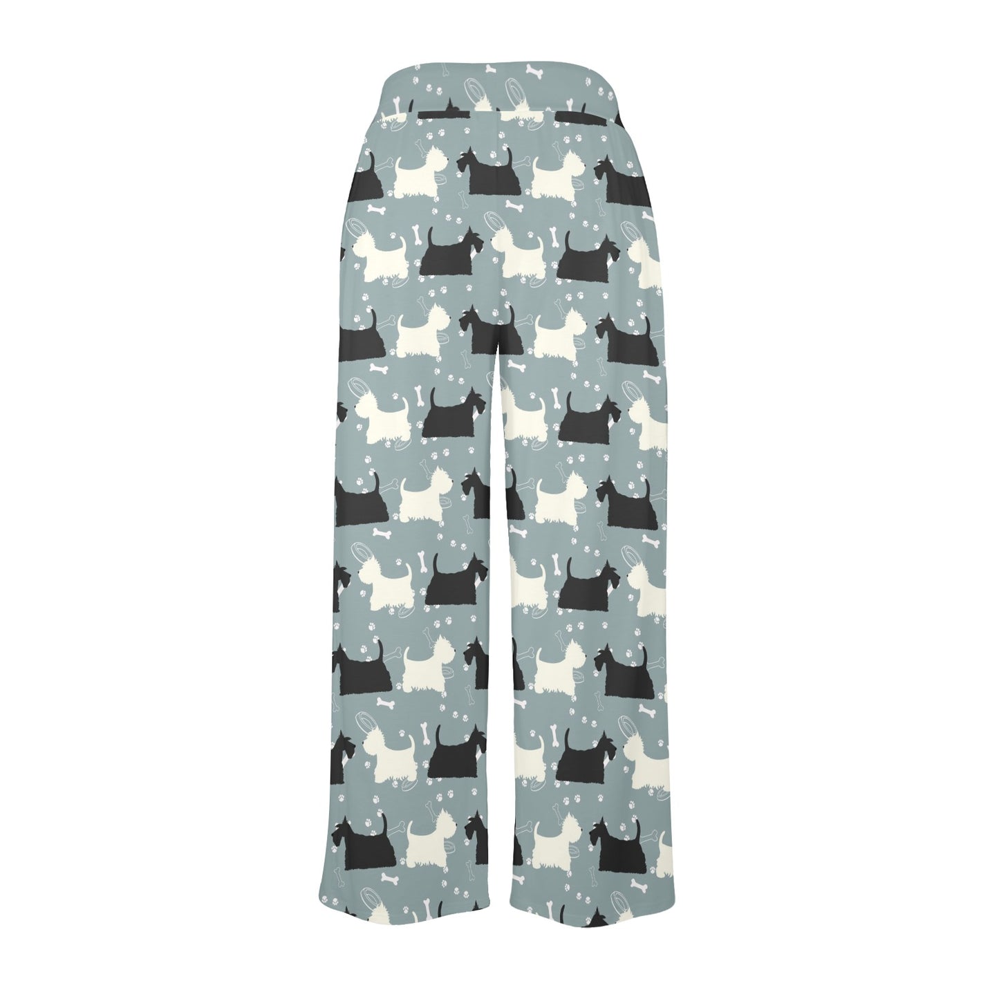 Scottish Terriers Print Design LKS301 Women's Wide Leg Lounge Pants