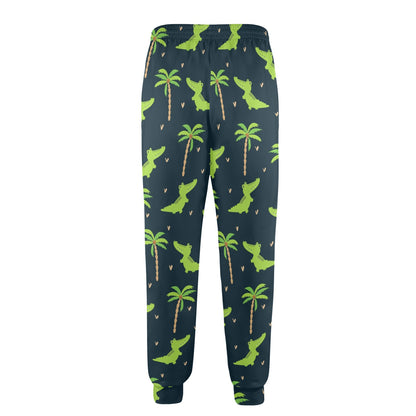 Alligator Pattern Print Design 02 Men's Casual Track Pants
