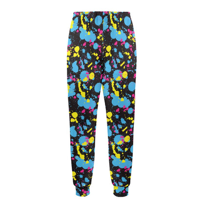 Splatter Colorful Print Design LKS301 Men's Casual Track Pants