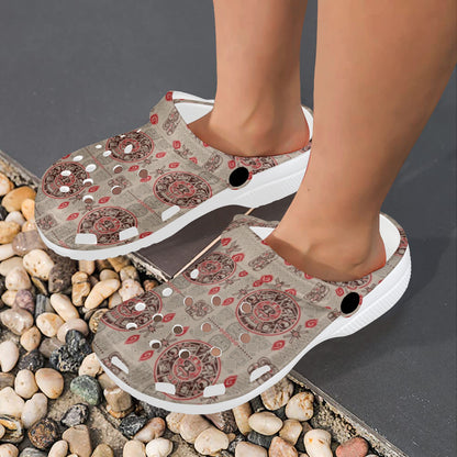 Calendar Aztec Print Pattern Unisex Clogs Shoes
