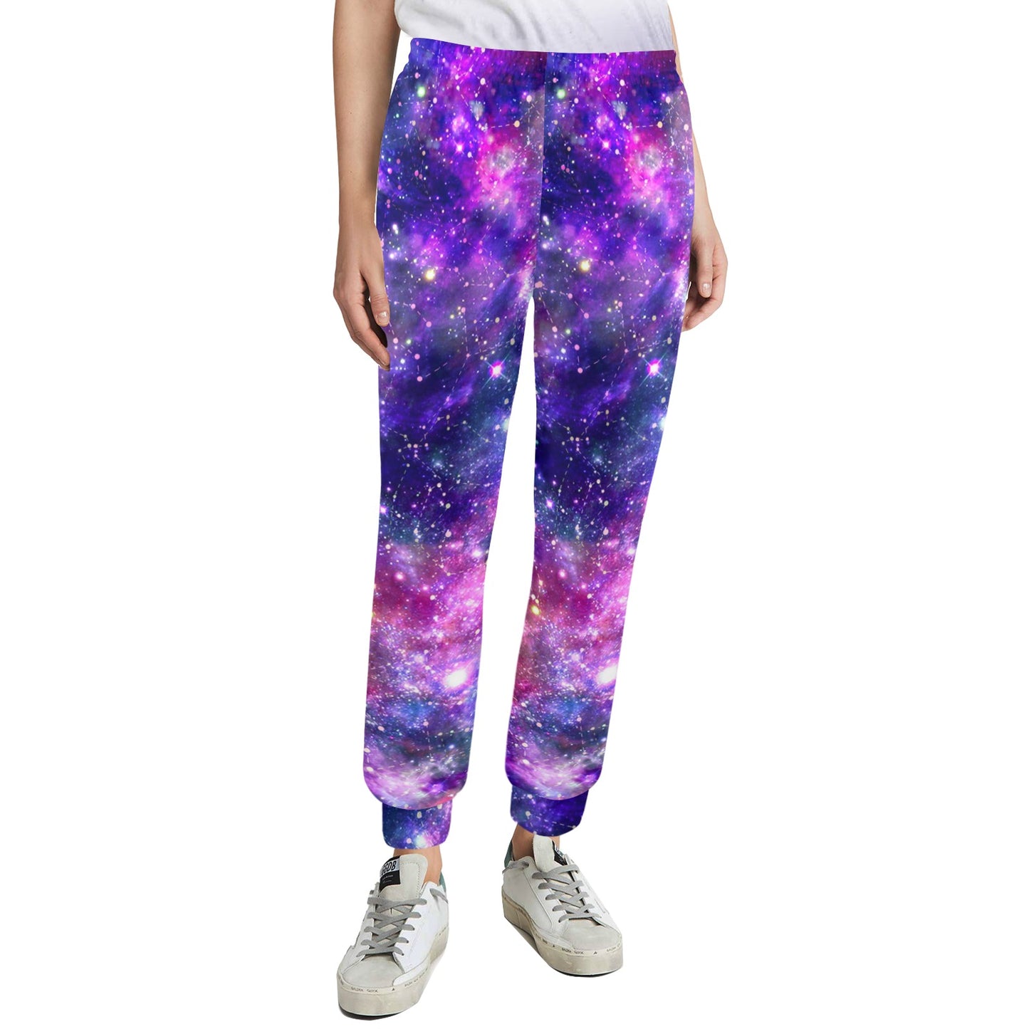 Galaxy Night Stardust Space Print Women's Casual Track Pants