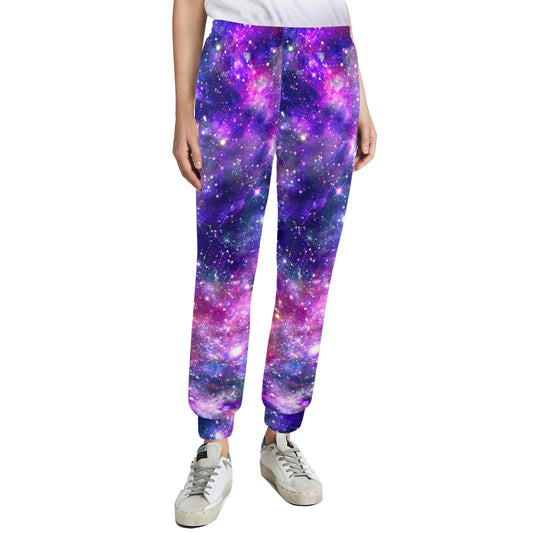 Galaxy Night Stardust Space Print Women's Casual Track Pants