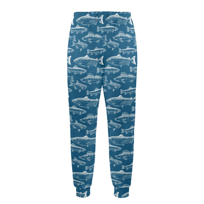 Salmon Fish Print Design LKS301 Men's Casual Track Pants