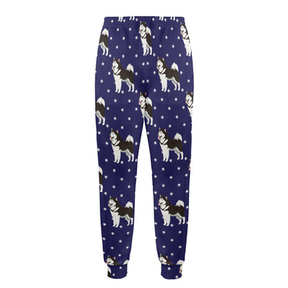 Alaskan Malamute Pattern Print Design 04 Men's Casual Track Pants