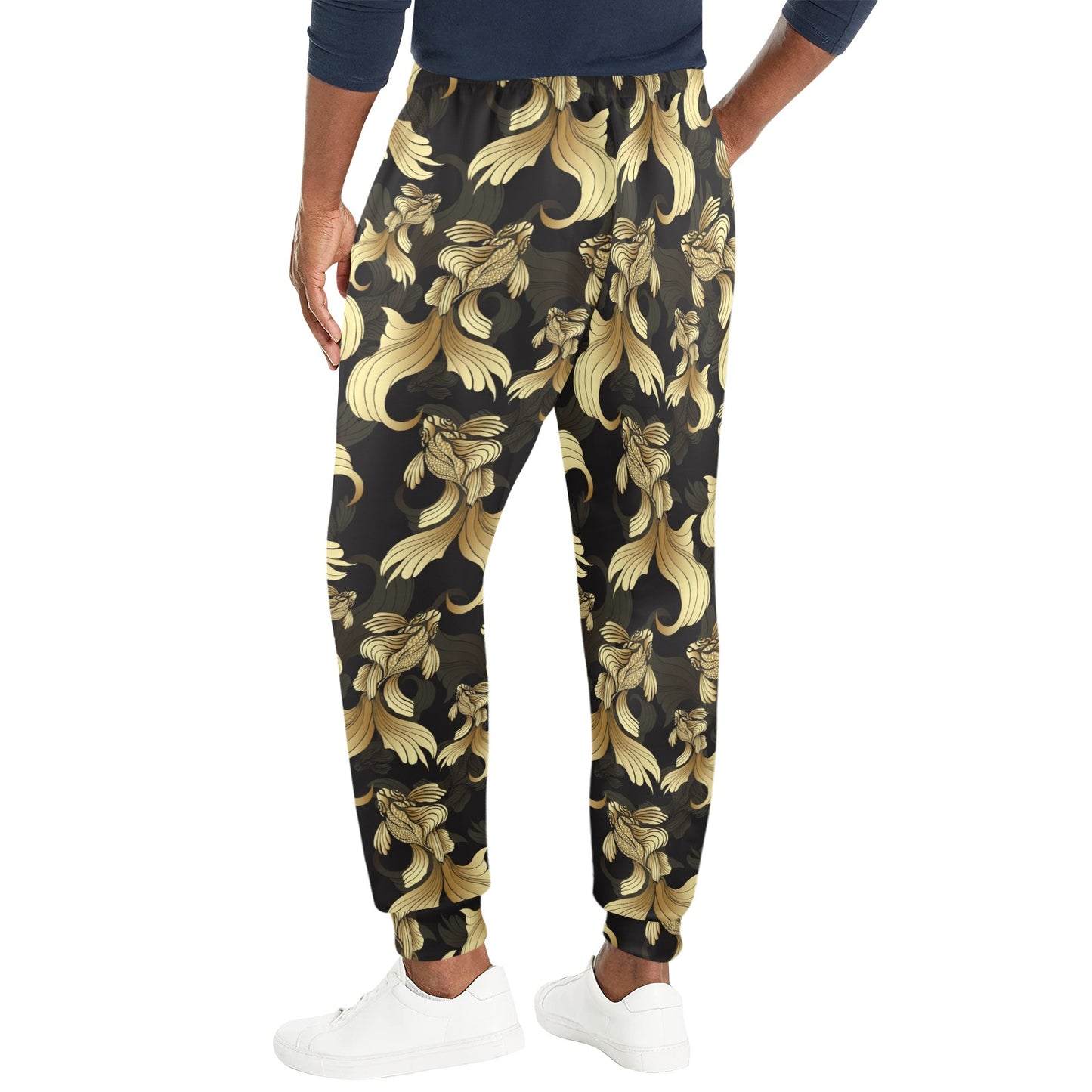 Goldfish Pattern Print Design 02 Men's Casual Track Pants