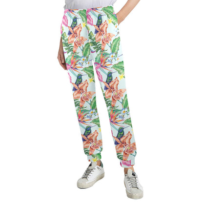 Hummingbird Tropical Pattern Print Design 05 Women's Casual Track Pants