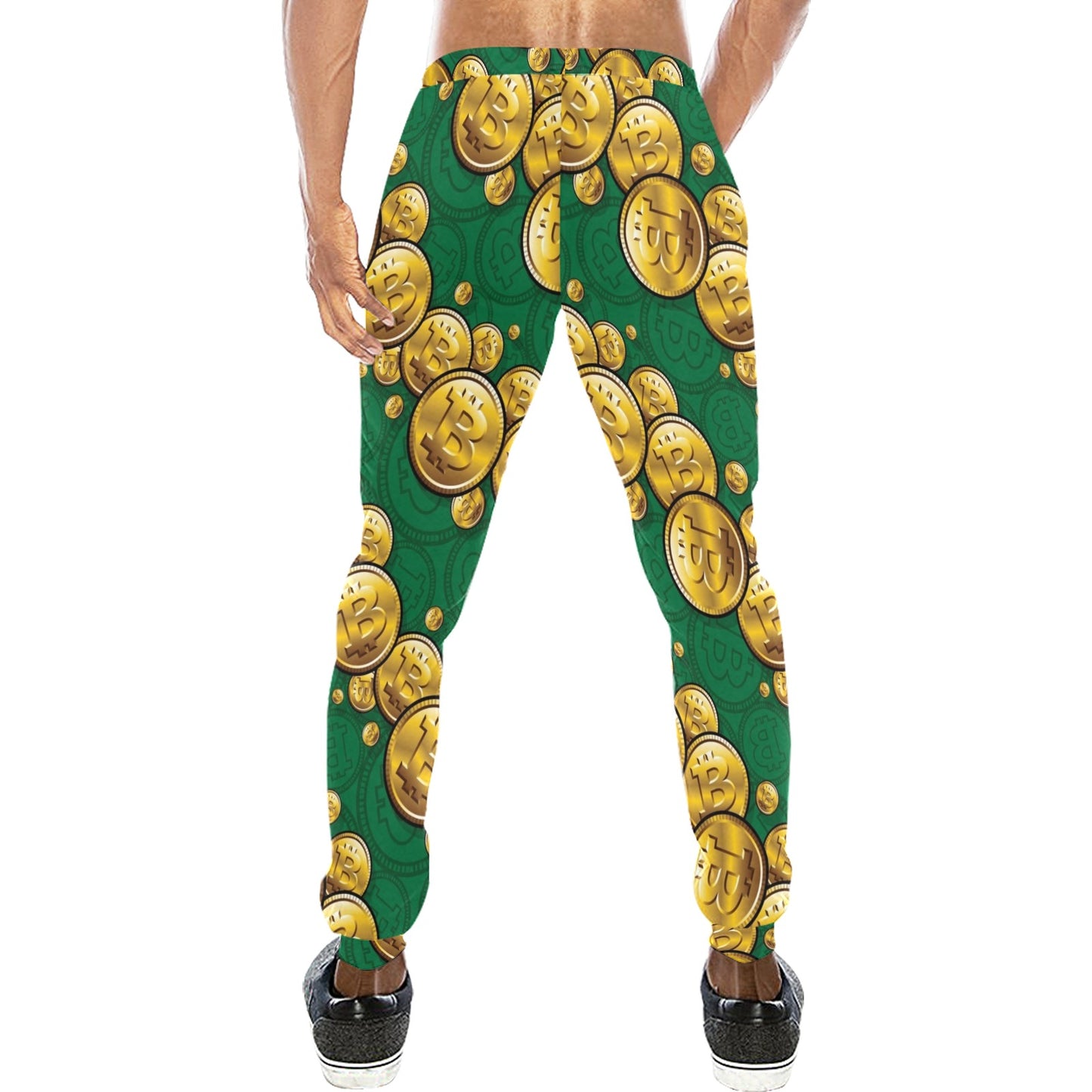 Bitcoin Pattern Print Design DO02 Men's Sweatpants