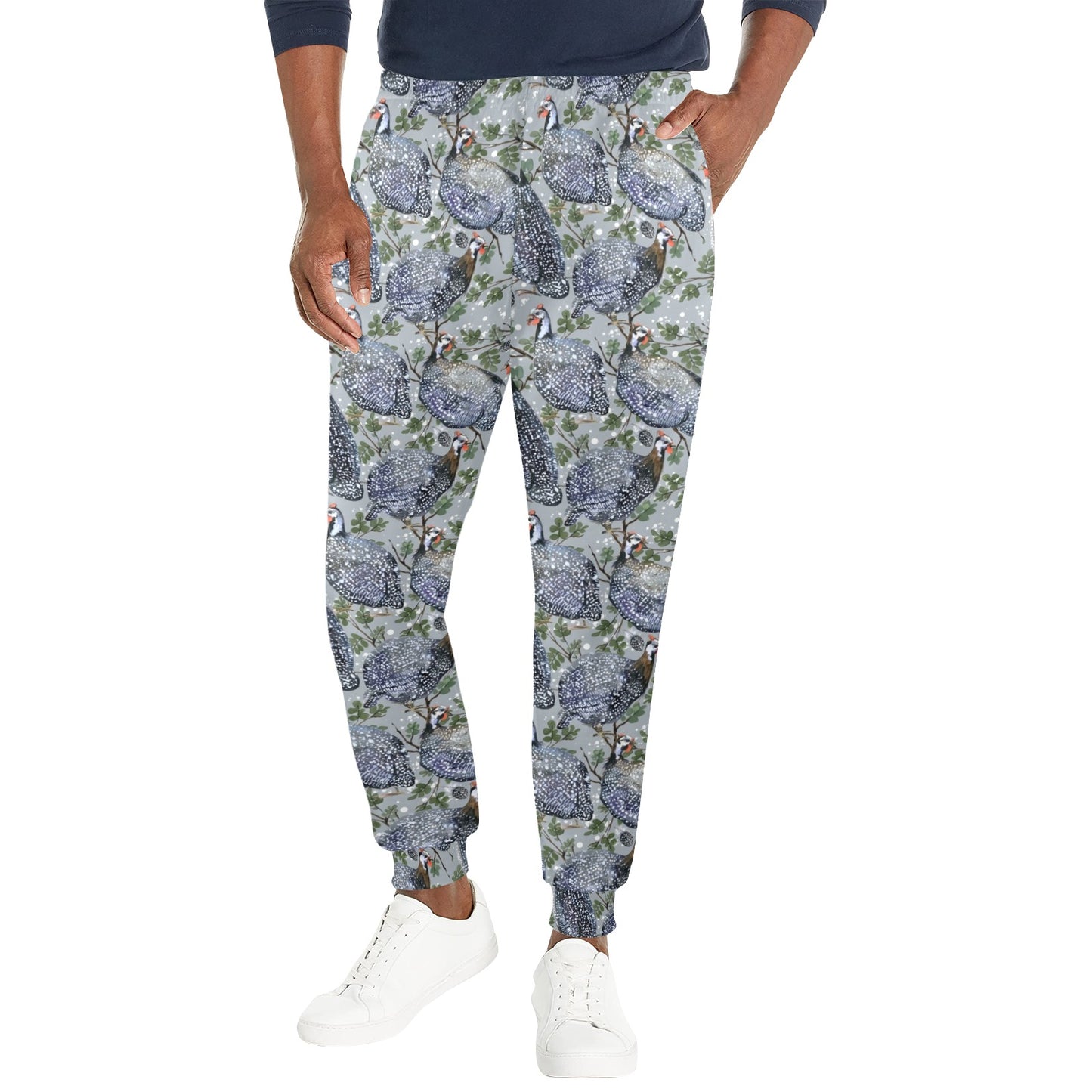 Guinea Fowl Print Design LKS402 Men's Casual Track Pants
