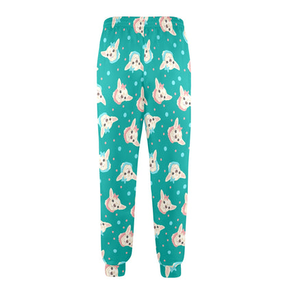 Chihuahua Polka Dot Pattern Men's Casual Track Pants