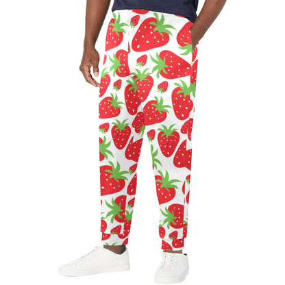 Strawberry Pattern Print Design SB01 Men's Casual Track Pants