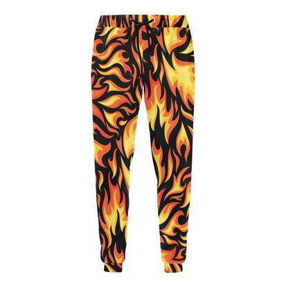 Flame Fire Design Pattern Men's Sweatpants