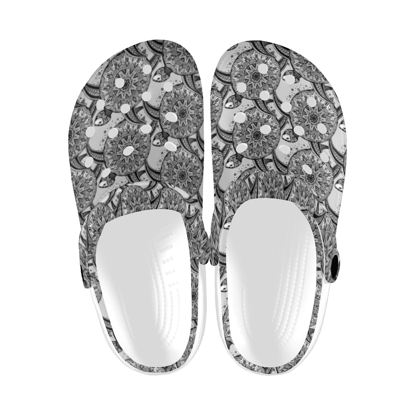 Tribal Turtle Polynesian Themed Print Unisex Clogs Shoes