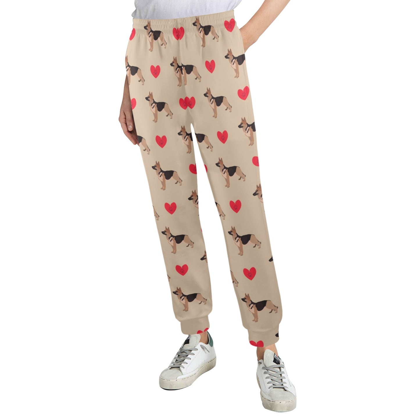 German Shepherd Design Print Pattern JJ0257 Women's Casual Track Pants