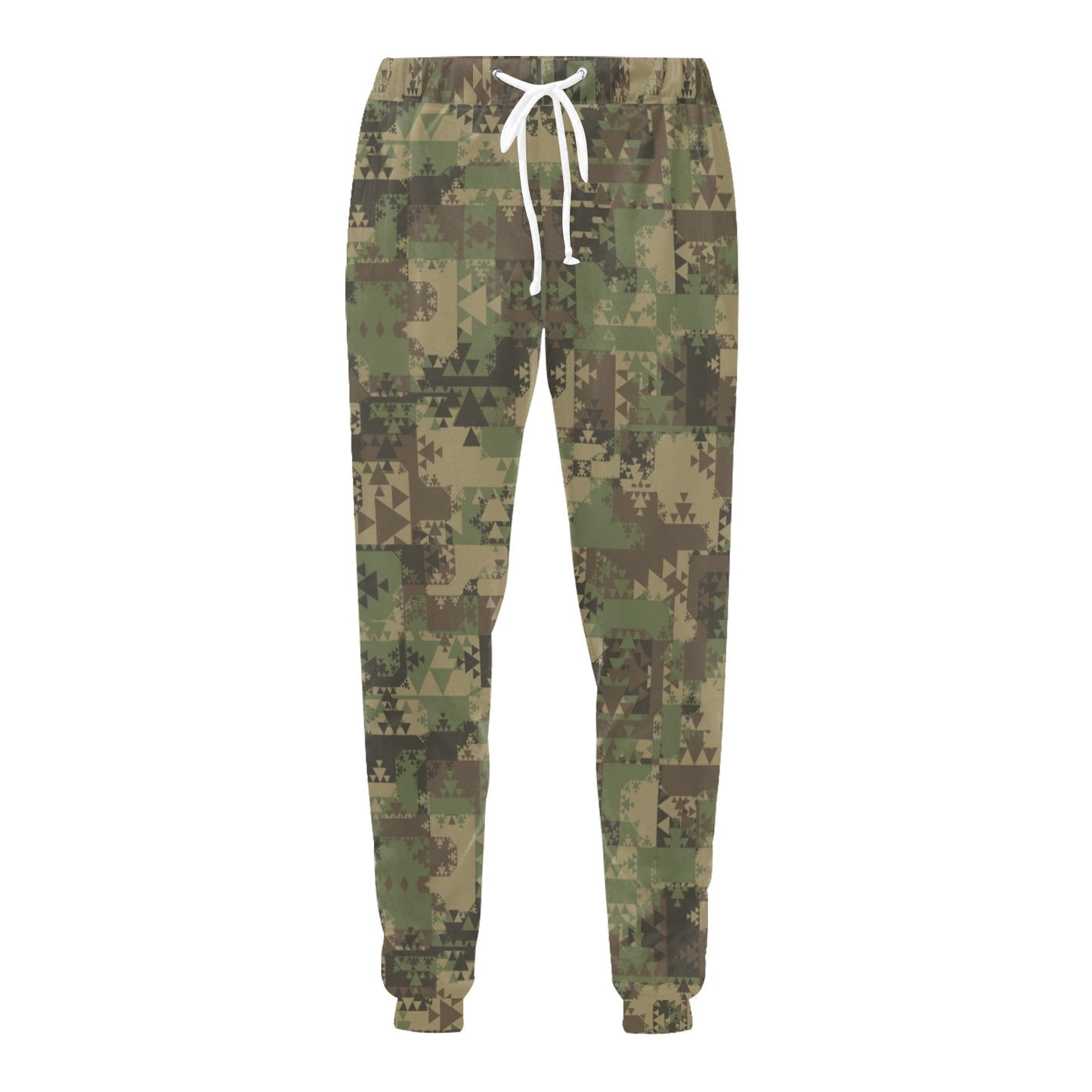 Camouflage Aztec Green Army Print Men's Sweatpants