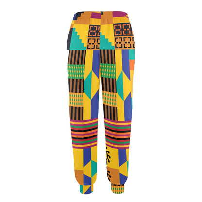 Kente Pattern Print Design 03 Women's Casual Track Pants