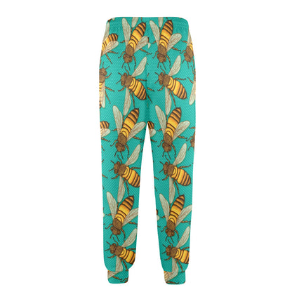 Bee Pattern Print Design BEE04 Men's Casual Track Pants