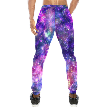 Galaxy Night Stardust Space Print Men's Sweatpants
