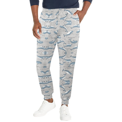 Narwhal Pattern Print Men's Casual Track Pants