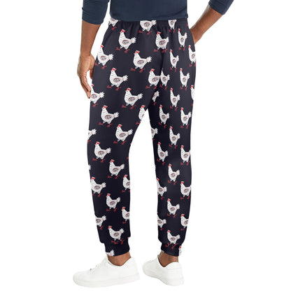 Chicken Pattern Print Design 03 Men's Casual Track Pants