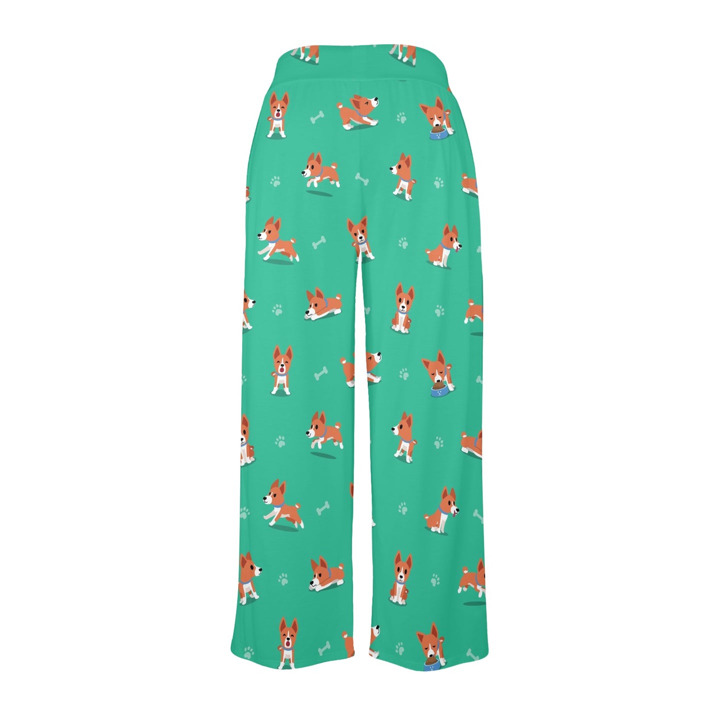 Basenji Pattern Print Design 02 Women's Wide Leg Lounge Pants