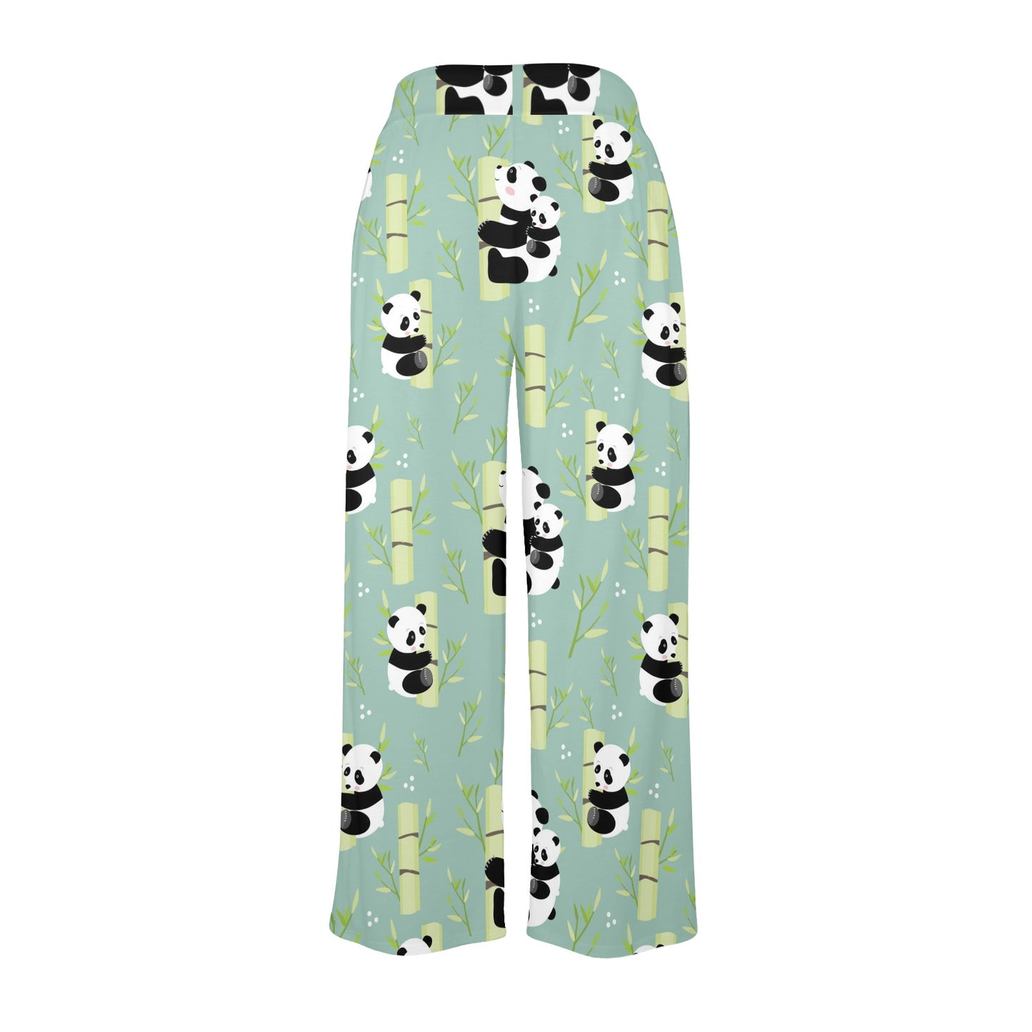 Panda Pattern Print Design A03 Women's Wide Leg Lounge Pants