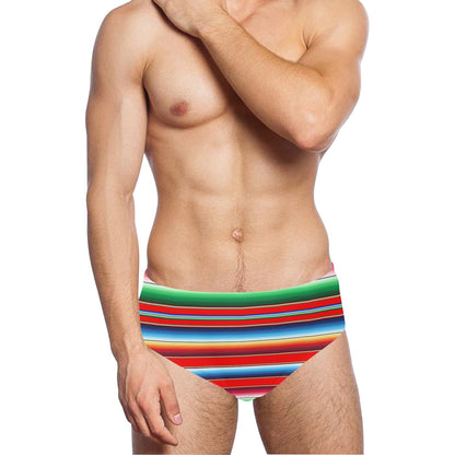Serape Print Men's Swimming Briefs