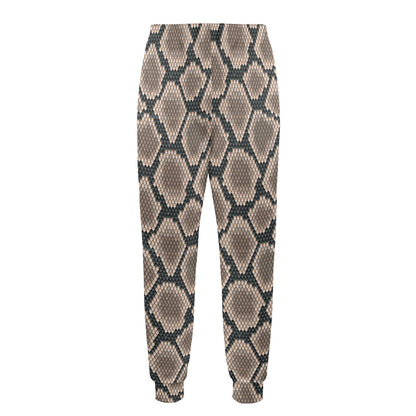 Snake Skin Design Print Men's Casual Track Pants