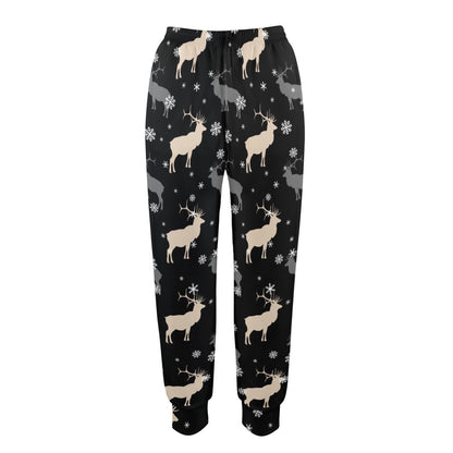 elk Design Print Pattern JJ0197 Women's Casual Track Pants