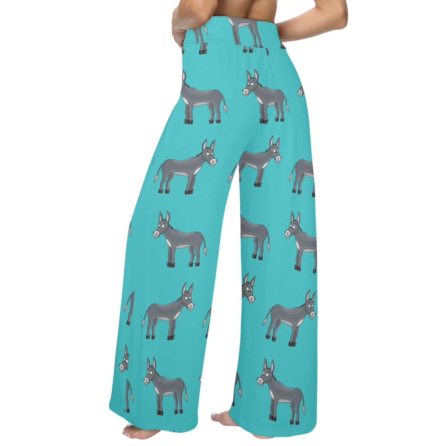 Donkey Pattern Print Design 01 Women's Wide Leg Lounge Pants