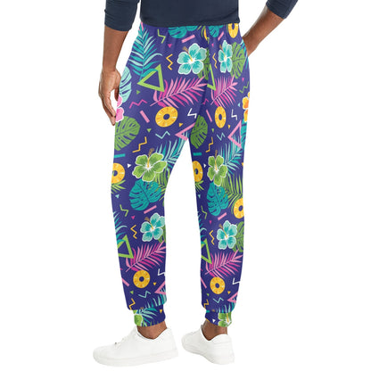 Hawaiian Themed Pattern Print Design H014 Men's Casual Track Pants