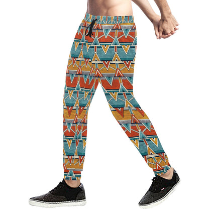 Kente Print African Design Themed Men's Sweatpants