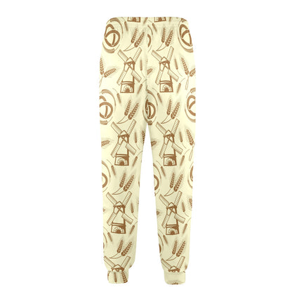 Agricultural Windmills Print Design 03 Men's Casual Track Pants