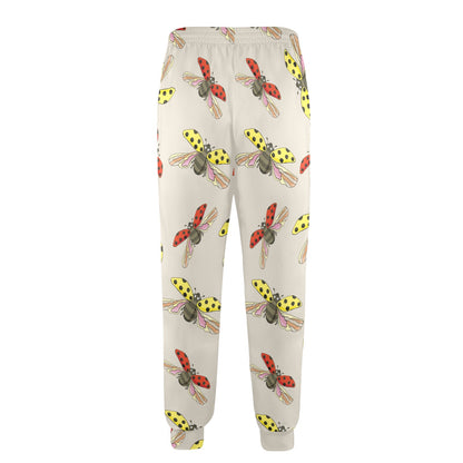 Ladybug Pattern Print Design 04 Men's Casual Track Pants