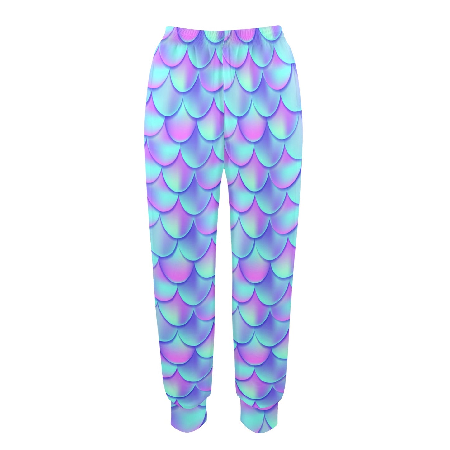 Mermaid Tail Design Print Pattern Women's Casual Track Pants