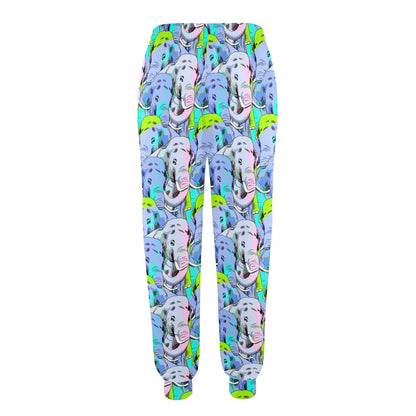 Elephant Art color Print Pattern Women's Casual Track Pants