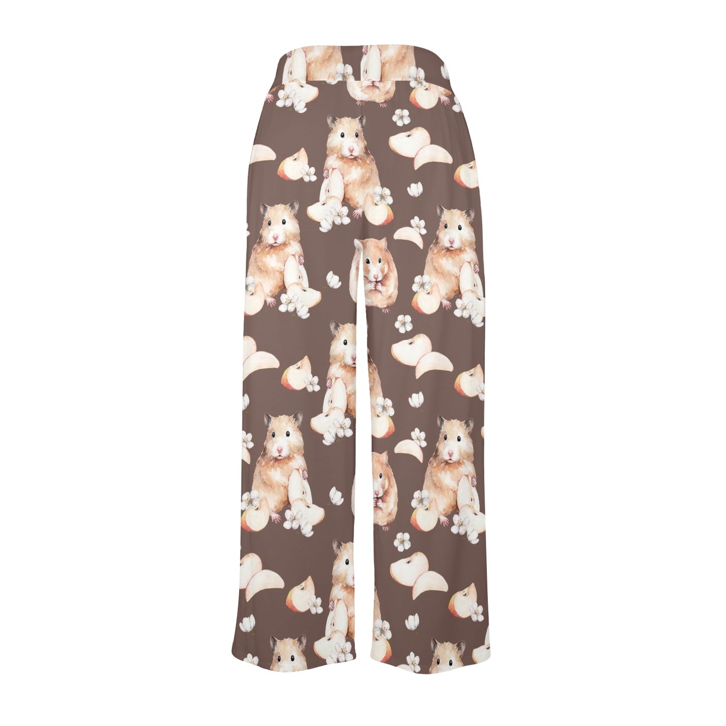 Hamster Pattern Print Design 03 Women's Wide Leg Lounge Pants