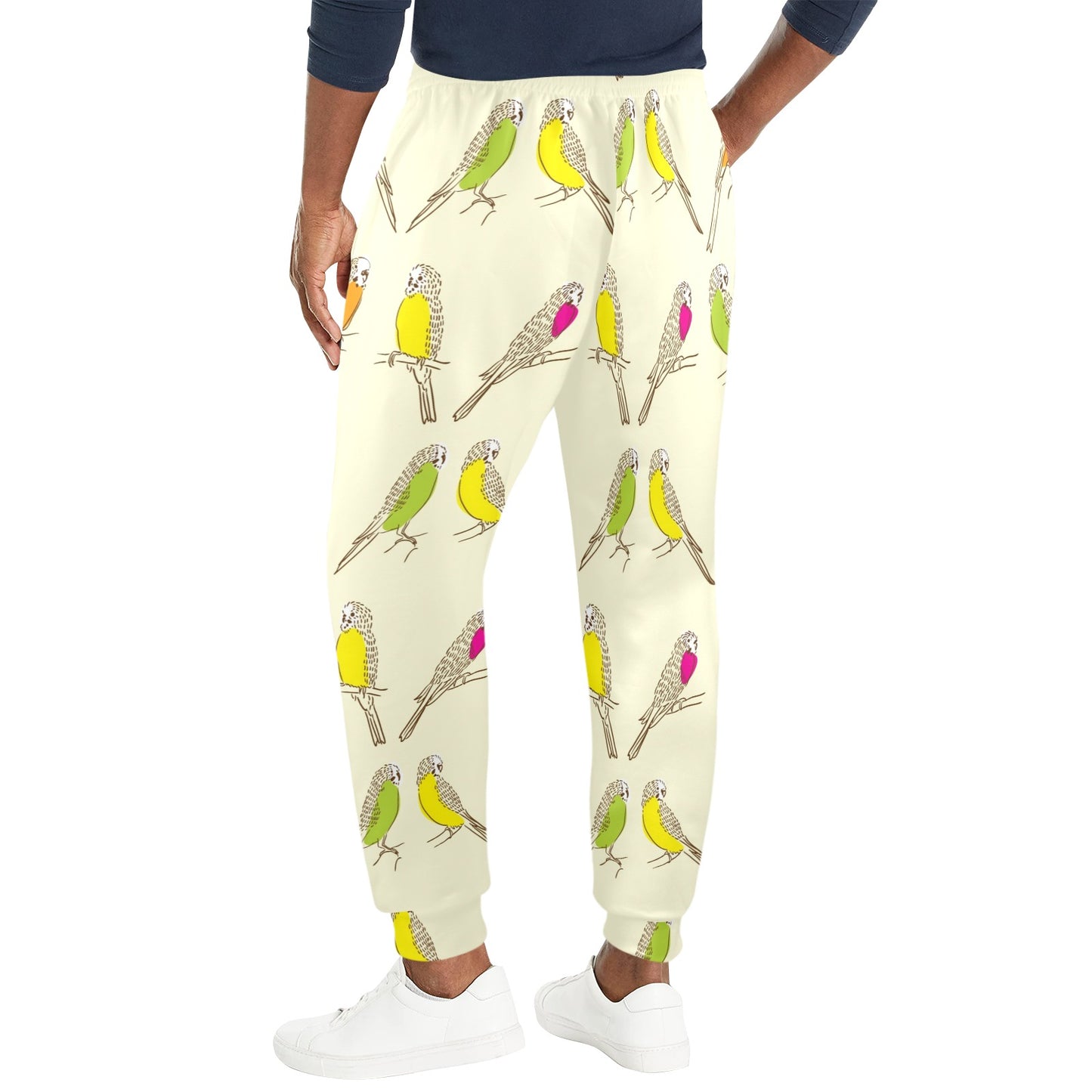 Parakeet Pattern Print Design A01 Men's Casual Track Pants