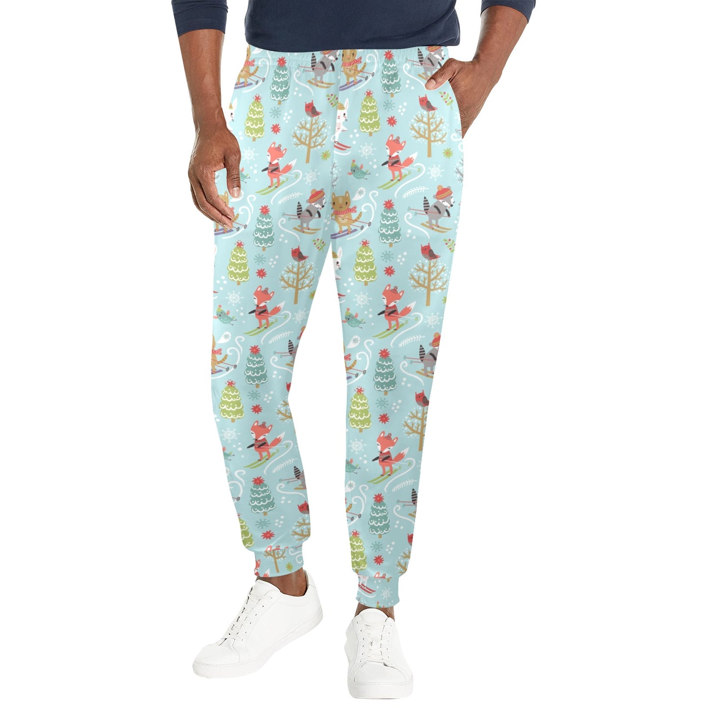 Ski Fox Cute Print Design LKS303 Men's Casual Track Pants