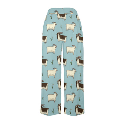 Goat Pattern Print Design 02 Women's Wide Leg Lounge Pants