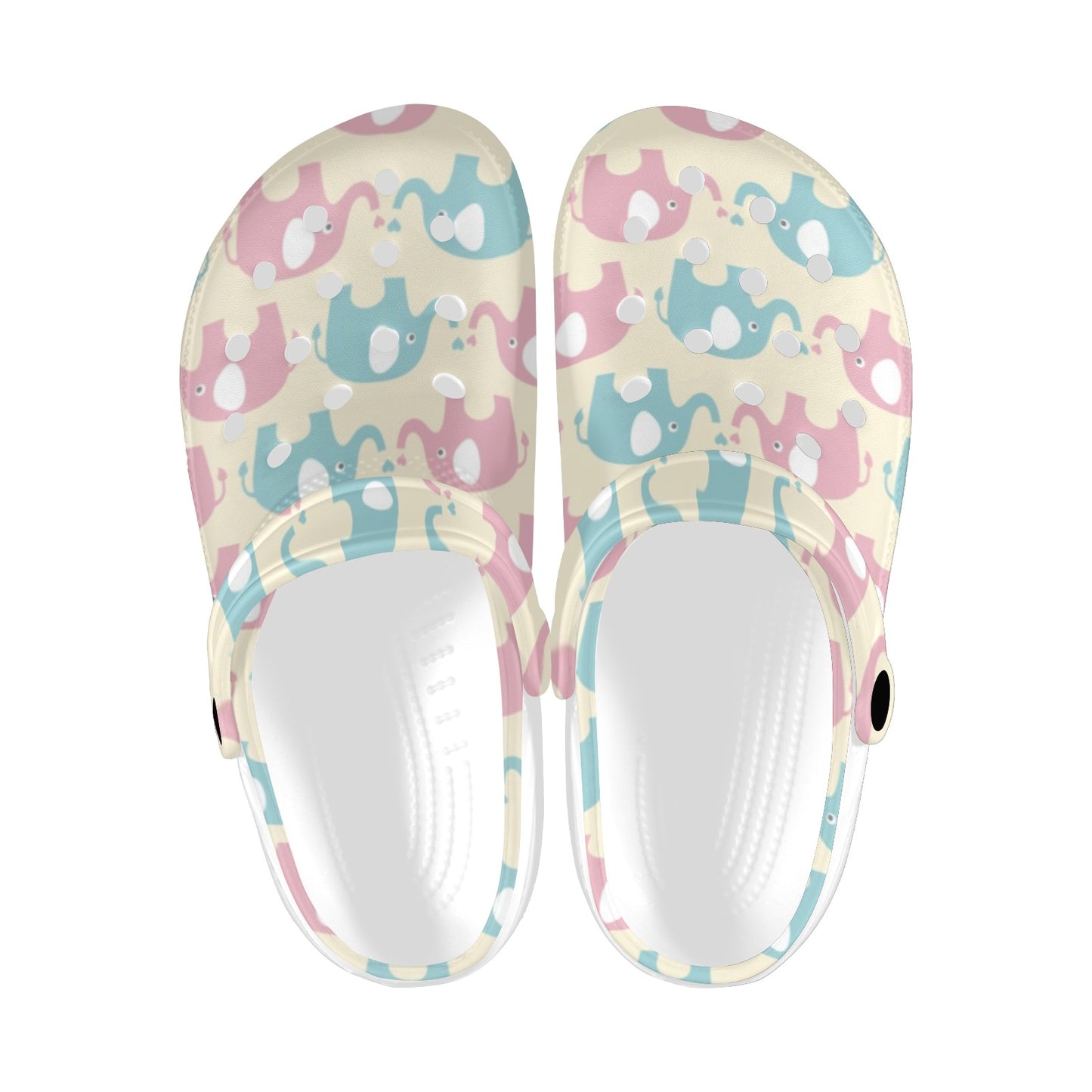 Elephant Baby Pastel Print Pattern Unisex Clogs Shoes