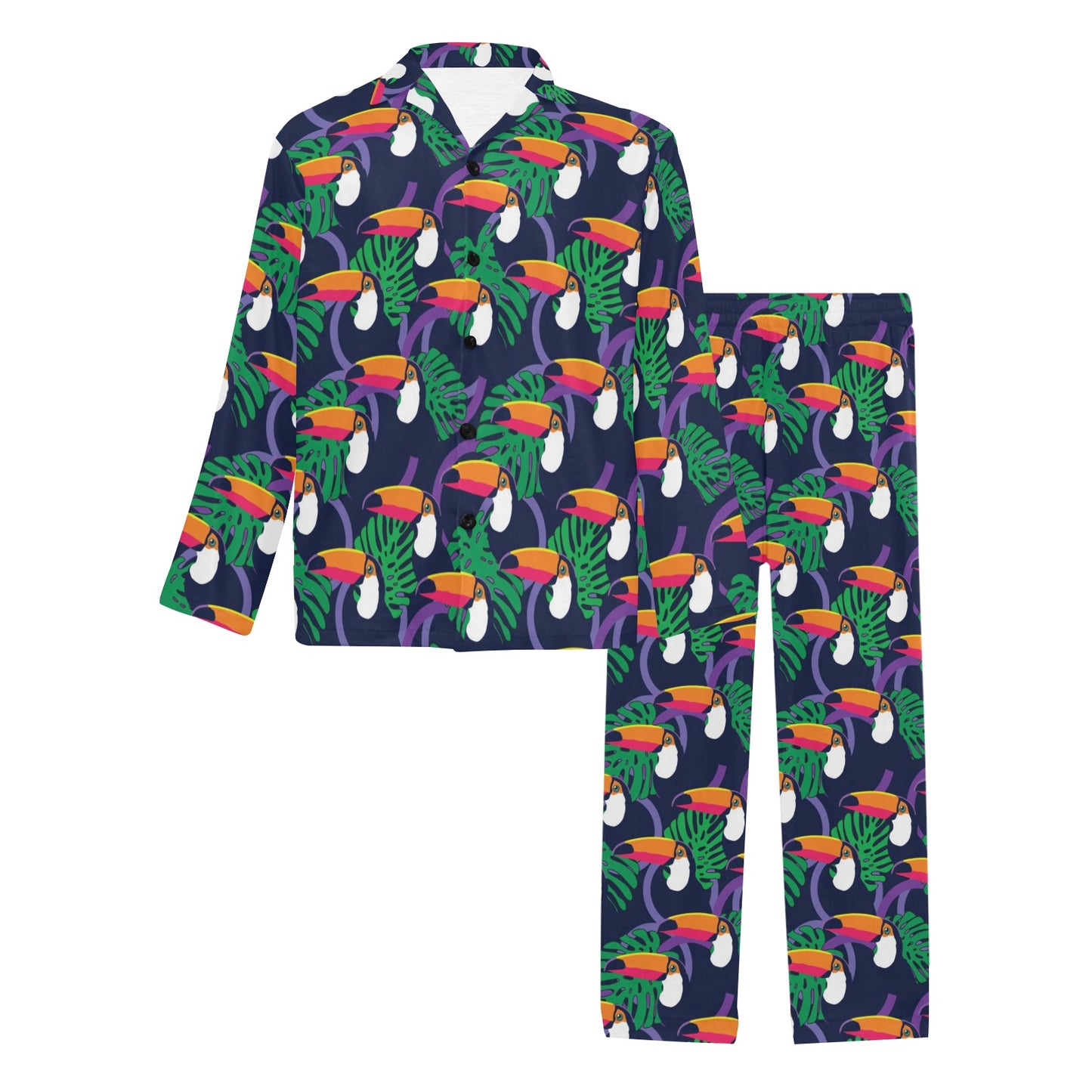 Toucan Print Design LKS302 Men's Long Pajama Set
