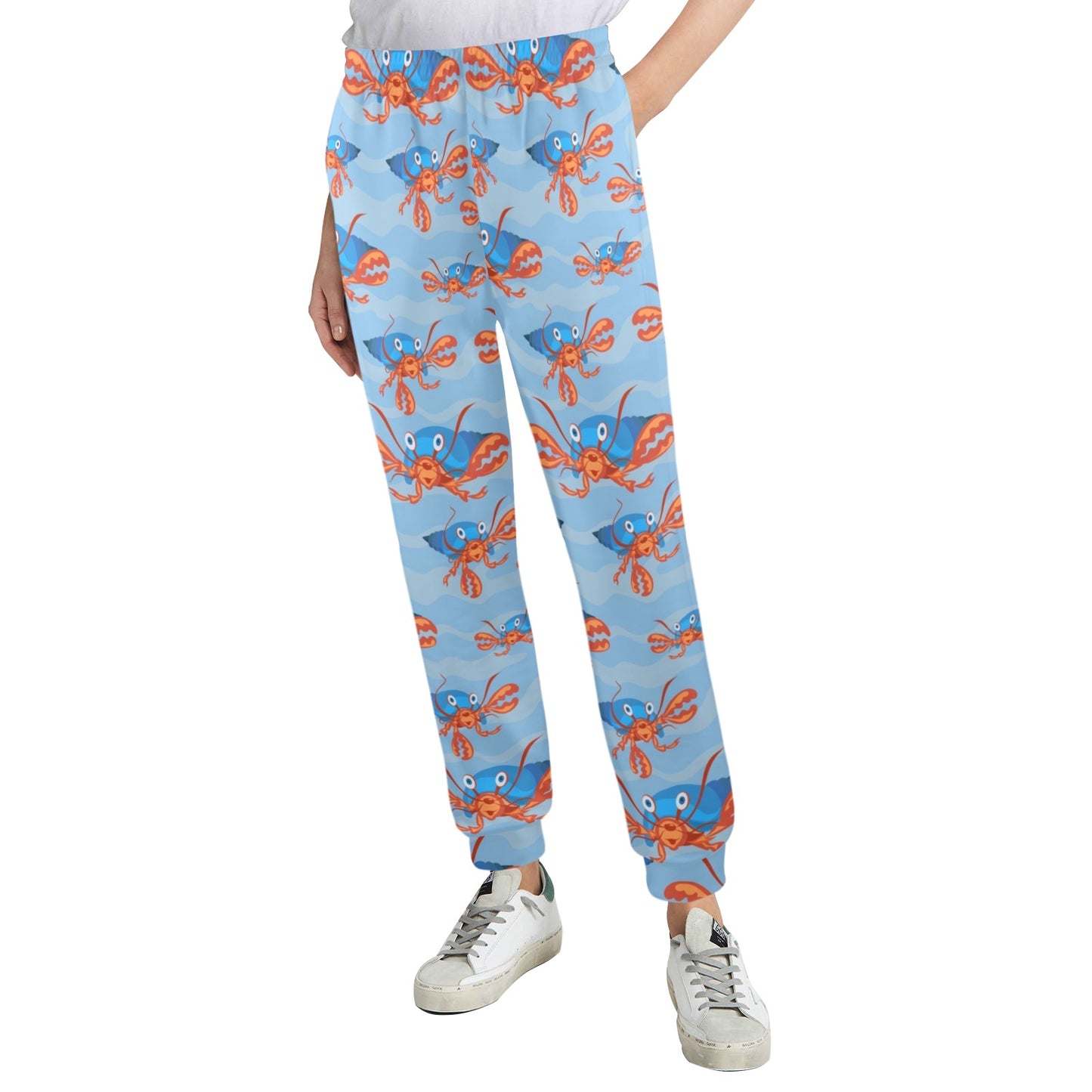 Hermit Crab Design Print Pattern JJ0339 Women's Casual Track Pants